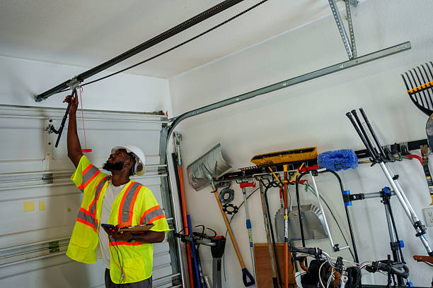 Professional Garage Door Panel Replacement technician working in Sussex County County, VA